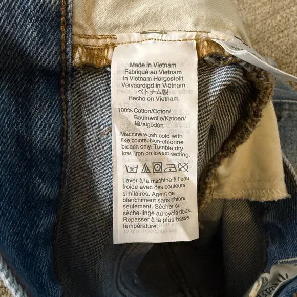 Madewell Women's Denim Jean Shorts Distressed High-Rise Relaxed Frayed Size 27 - Picture 5 of 11